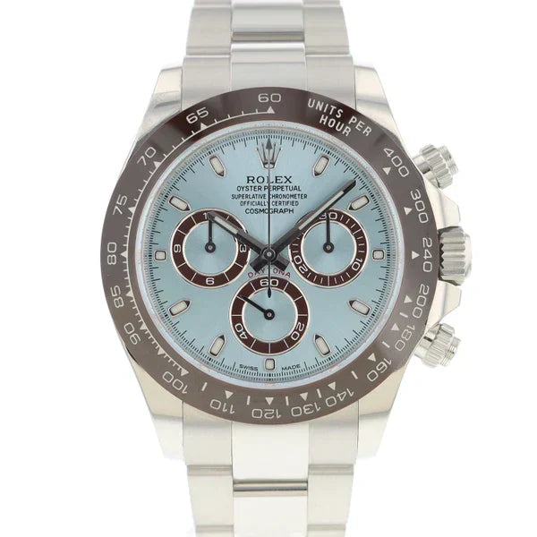 Daytona Argente Bleu Ciel Céramique Marron 4130 Suiss - Image 2